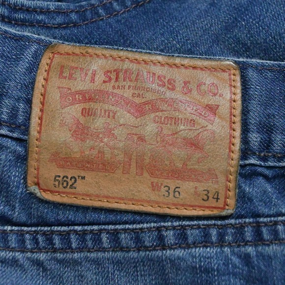 Levi's 36 x 34 562 Loose Taper Medium Wash‎ Denim Jeans - Picture 5 of 7